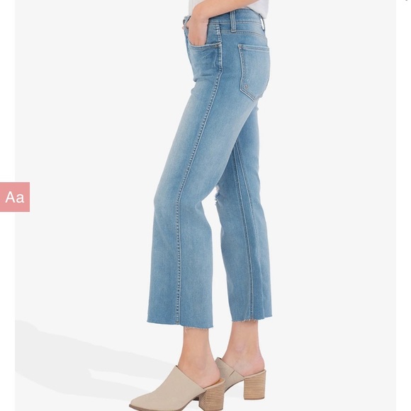 NWT KUT FROM THE KLOTH KELSEY HIGH RISE FAB AB ANKLE FLARE (GLORIFIED WASH) - Picture 2 of 11
